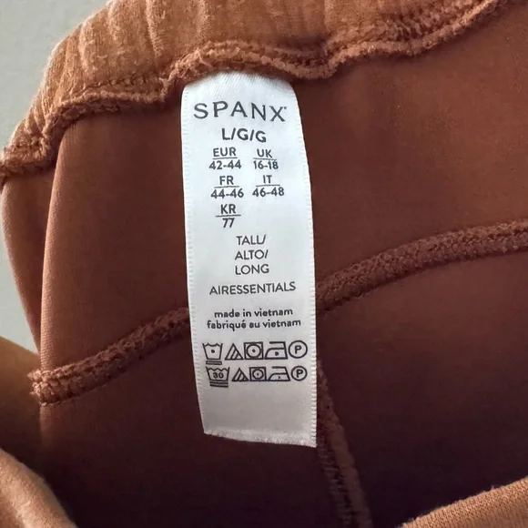 Spanx Air Essentials Wide Leg Pant Womens Large Tall Butterscotch Casual Comfy - Picture 13 of 13